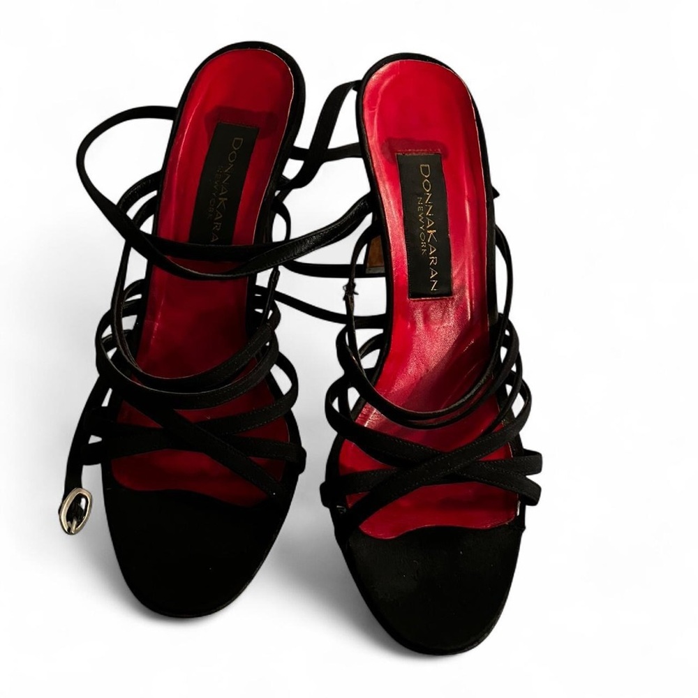 Donna Karan Red and Black Heels